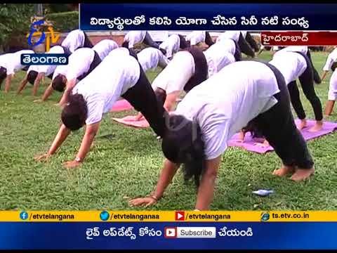 Yoga Day Celebration | Actress Sandhya Attend | at Vengal Rao Park