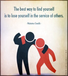 To find yourself is to lose yourself in Others service - RCHMCT regency college of hotel management