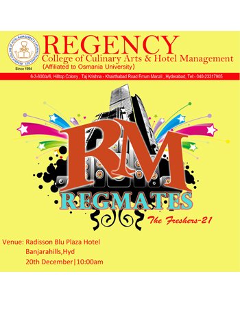 freshers party at regency college