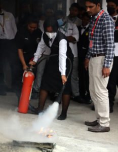 workshop at regency college on fire fighting